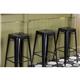 Bolero Bistro Steel High Stool Black (4 pack)