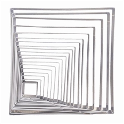 PME Square Stainless Steel Cutters (19 Pack)
