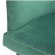 Bolero Lia Velvet Effect Chairs Dark Green (2 Pack)