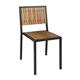 Bolero Steel & Acacia Side Chairs (Pack of 4)