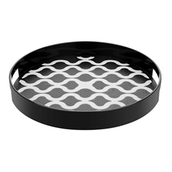 Olympia Kristallon PC Round Non Slip Tray with Handles 300mm