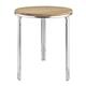 Bolero Round Ash and Aluminium Table 600mm