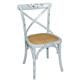 Bolero Blue Bentwood Chairs with Metal Cross Backrest (2 Pack)