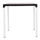 Black Square Table with Aluminium Legs 750mm
