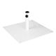Bolero Flat Metal Parasol Base White - 18kg