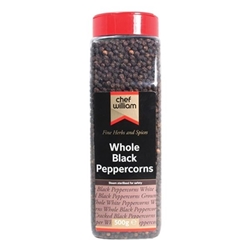 Chef William Whole Black Peppercorns 500g