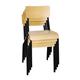 Bolero Cantina Side Chairs with Wooden Seat & Backrest Black (4 Pack)