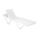 Polypropylene Sun Loungers White (Pack of 2)