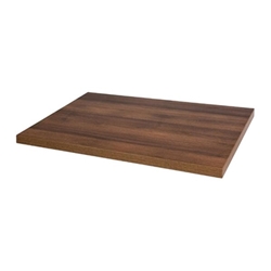 Bolero Pre-drilled Rectangular Table Top Rustic Oak 1100(W) x 700(D)mm