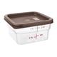 Hygiplas Square Food Storage Container Lid Brown Small
