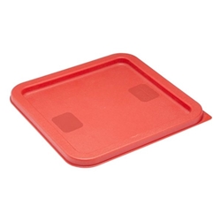 Hygiplas Square Food Storage Container Lid Red Medium