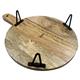 Olympia Round Handled Display Stand Mango Wood with Metal Legs 400x300x80mm