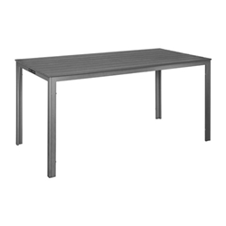 Bolero Valletta Grey Slatted Outdoor Table 1560mm