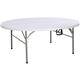 Bolero Round PE Centre Folding Table White 6ft