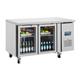 Polar U-Series 2 Door Counter Fridge with Glass Doors