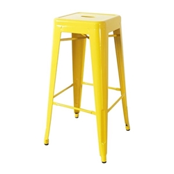 Bolero Bistro Yellow Steel High Stool (4 pack)