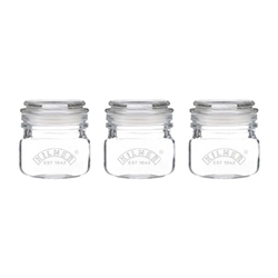 Kilner Square Push Top Jars 250ml (3 Pack)