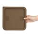 Hygiplas Square Food Storage Container Lid Brown Medium