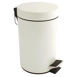 Bolero White Pedal Bin 3Ltr