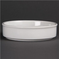 Olympia Mediterranean Stackable Dishes White 134mm (Pack of 6)