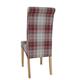 Bolero Austin Dining Chairs Wine Tartan (2 pack)
