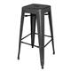 Bolero Bistro Steel High Stool Black (4 pack)