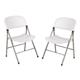 Bolero Foldaway Utility Chairs White (2 pack)