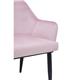 Bolero Lia Velvet Effect Chairs Dusty Pink (2 Pack)