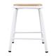 Bolero Cantina Low Stools with Wooden Seat Pad White (4 pack)