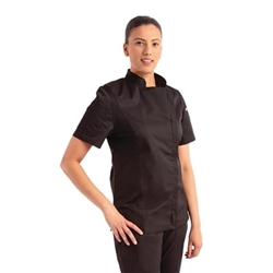 Chef Works Womens Springfield Zip Chef Jacket Black 2XL