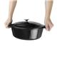 Vogue Black Oval Casserole Dish 5Ltr