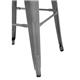 Bolero Bistro High Stools with Wooden Seat Pad Gun Metal (4 pack)