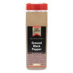 Chef William Ground Black Pepper 500g