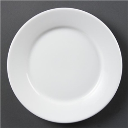 Olympia Whiteware Wide Rimmed Plates 230mm (12 Pack)