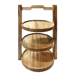 Olympia 3-Tier Stand Mango Wood for 200mm Plates