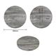 Bolero Pre-Drilled Round Melamine Table Top Ash Grey 600mm