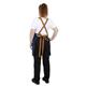 Southside Short Length X-Cross Back Bib Apron Denim Blue with Tan Ties