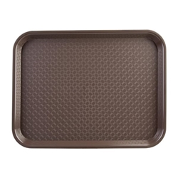 Olympia Kristallon Medium Polypropylene Fast Food Tray Brown 415mm