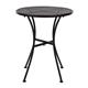 Bolero Black Steel Patterned Round Bistro Table Black 600mm