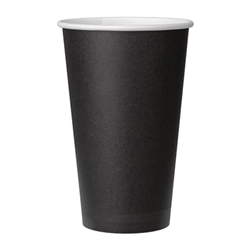 Fiesta Recyclable Coffee Cups Single Wall Black 455ml / 16oz (1000 Pack)