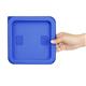 Hygiplas Square Food Storage Container Lid Blue Small