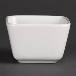 Olympia Whiteware Tall Square Mini Dishes 75mm (12 pack)