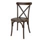 Bolero Manhattan Cross-Back Resin Chairs Dark Wood Effect (4 Pack)