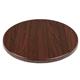 Bolero Pre-drilled Round Table Top Dark Brown 600mm