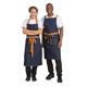 Southside Bistro Apron Denim-Blue With Tan Ties