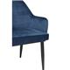 Bolero Lia Velvet Effect Chairs Dark Navy (2 Pack)