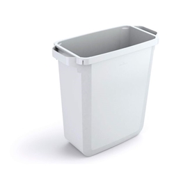 Durable 60L Waste Bin White - Rectangular Recycling Food Bin Durabin