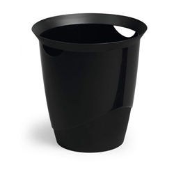 Durable TREND Plastic Waste Recycling Bin - 16 Litre - Black