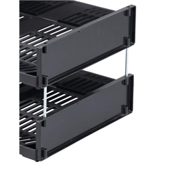 Durable OPTIMO Recycled Stainless Steel Letter Tray Risers Spacers - - Image 6