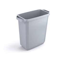 Durable 60L Waste Bin Grey - Rectangular Recycling Food Bin DURABIN
